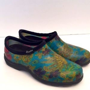 Sloggers Slip On Floral Garden Gardening Shoe Clog